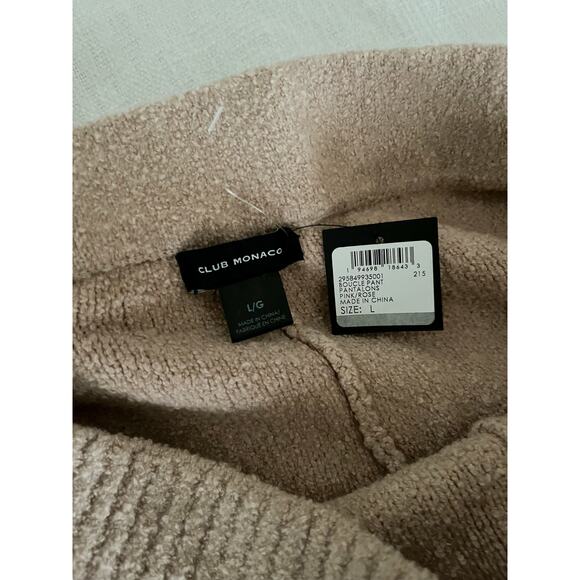 Club Monaco | Bouclé Pants | Light Pink | Sz L | NWT - Picture 5 of 8